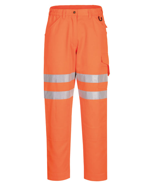 Personalised Trousers - Neon Orange Portwest Eco Hi-vis trousers (EC40)
