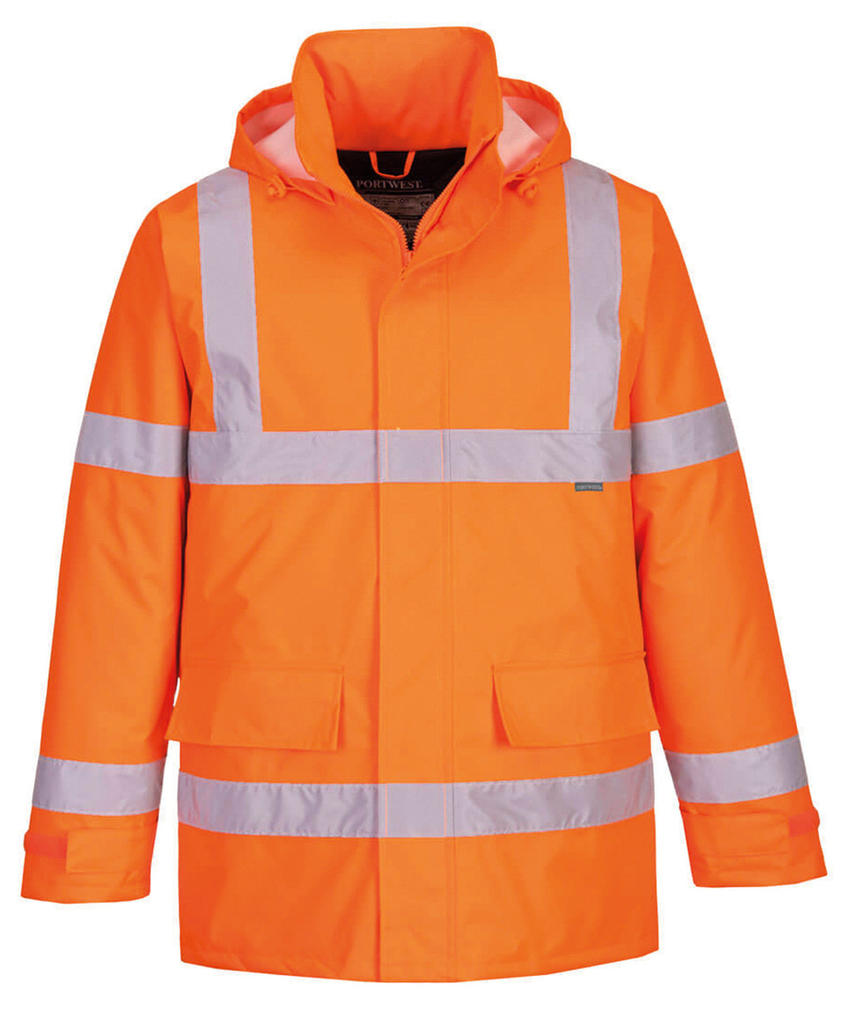 Personalised Jackets - Neon Orange Portwest Eco Hi-vis winter jacket (EC60)