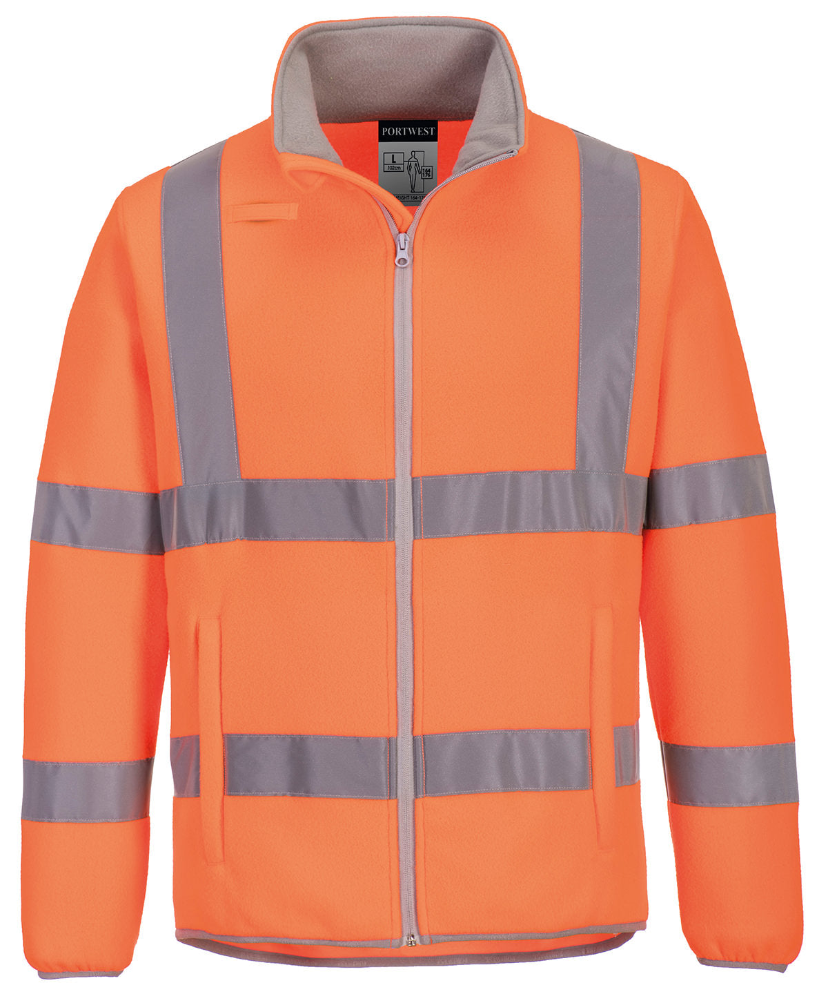 Personalised Jackets - Neon Orange Portwest Eco Hi-vis fleece jacket (EC70)