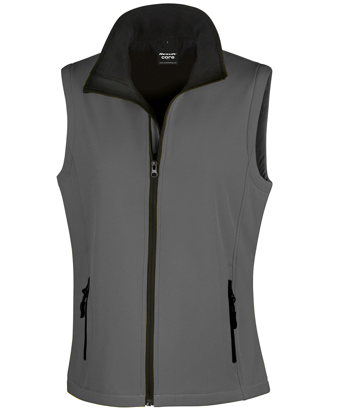 Personalised Body Warmers - Black Result Core Women's printable softshell bodywarmer