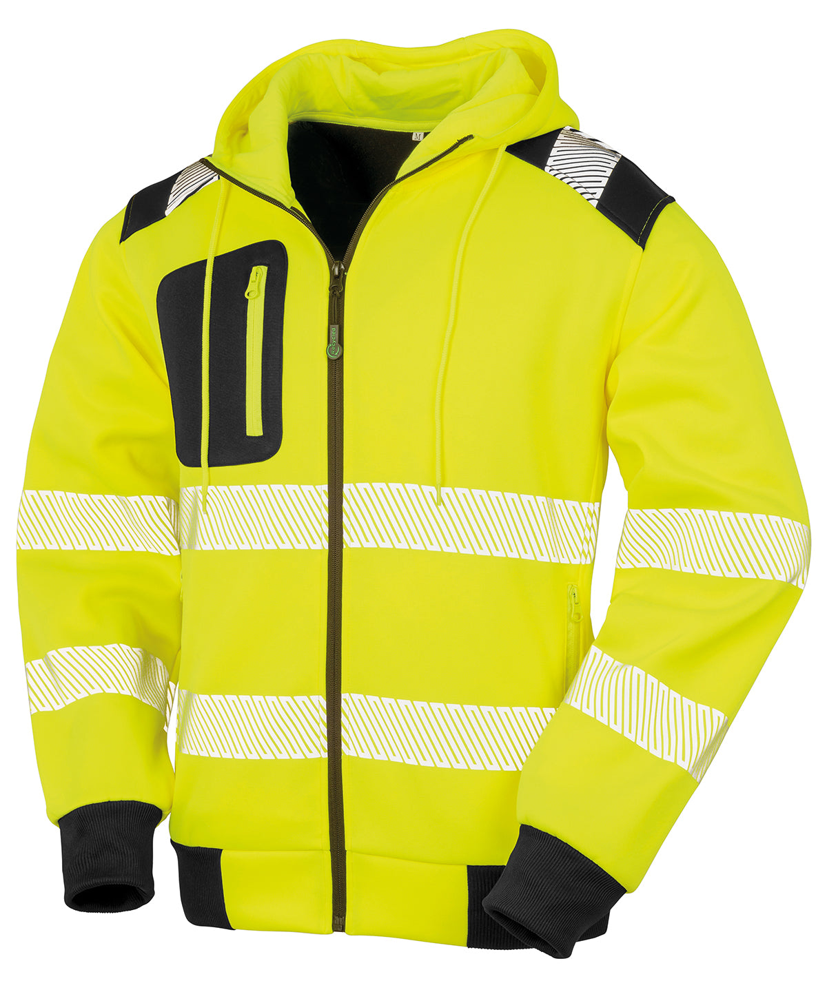 Personalised Hoodies - Neon Orange Result Genuine Recycled Recycled robust zipped safety hoodie