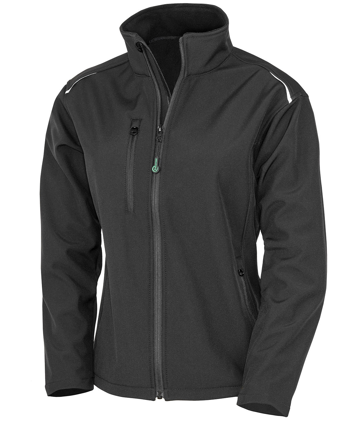 Personalised Jackets - Black Result Genuine Recycled Women's recycled 3-layer printable softshell jacket