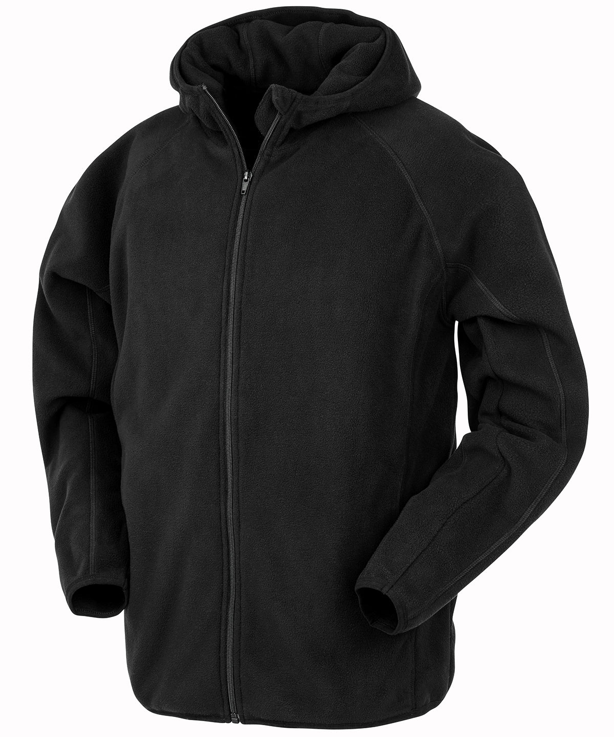 Personalised Jackets - Black Result Genuine Recycled Recycled hooded microfleece jacket
