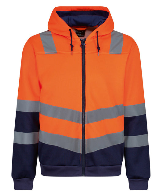 Personalised Hoodies - Mid Orange Regatta High Visibility Pro hi-vis full zip hoodie