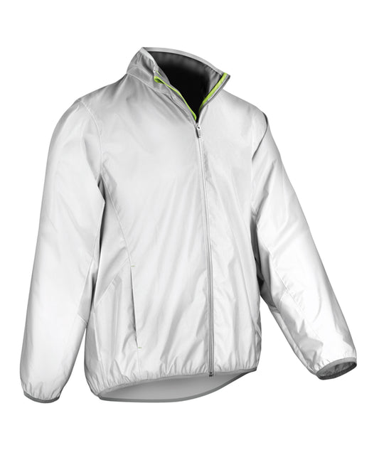 Personalised Jackets - White Spiro Luxe reflective hi-vis jacket
