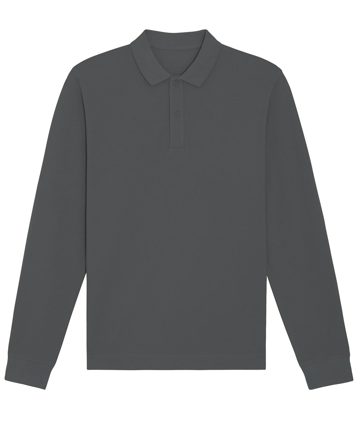 Personalised Polo Shirts - Dark Grey Stanley/Stella Prepster long sleeve unisex polo (STPU332)