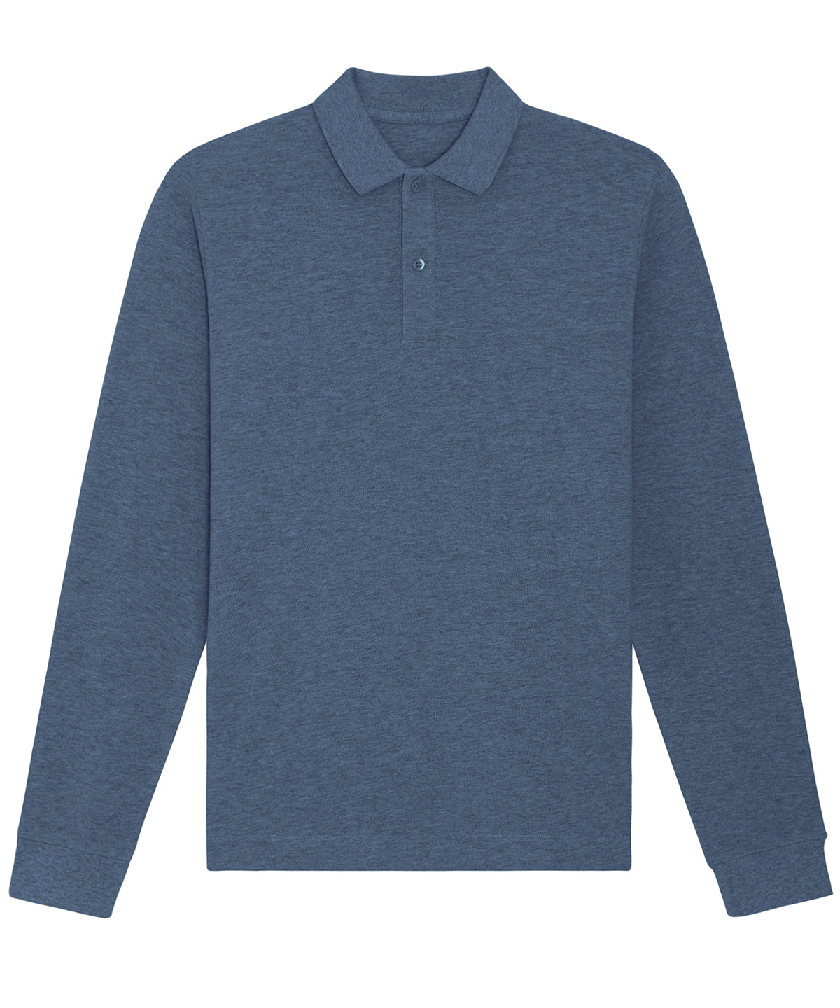 Personalised Polo Shirts - Dark Grey Stanley/Stella Prepster long sleeve unisex polo (STPU332)