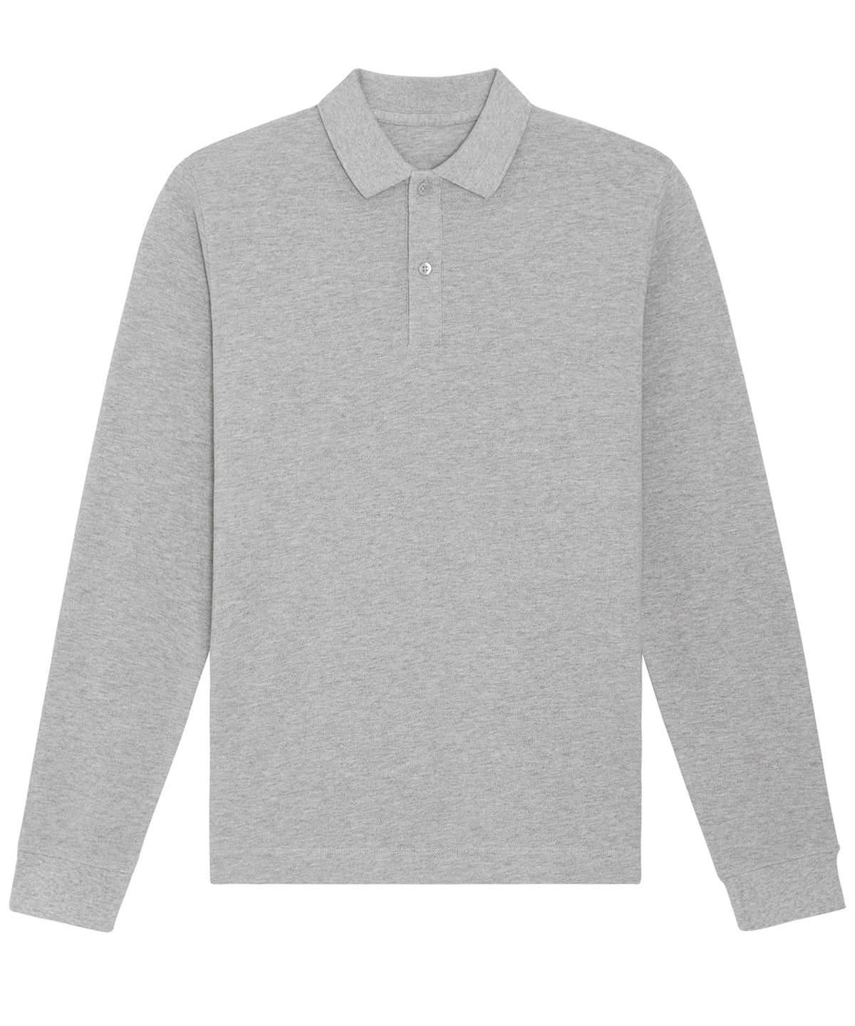 Personalised Polo Shirts - Dark Grey Stanley/Stella Prepster long sleeve unisex polo (STPU332)