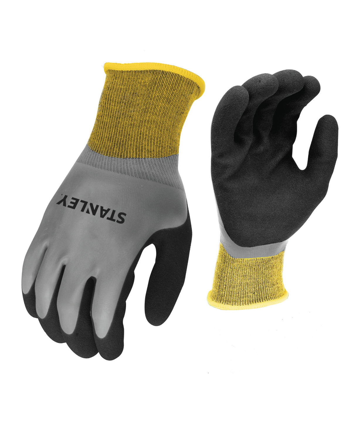 Personalised Gloves - Dark Grey Stanley Workwear Stanley waterproof gripper gloves