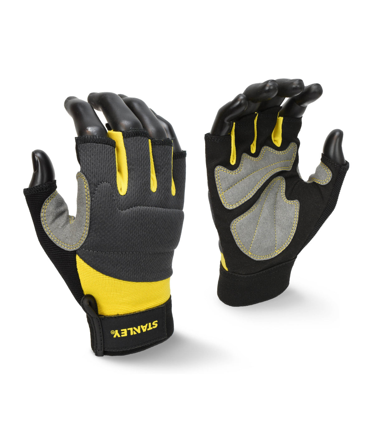 Personalised Gloves - Dark Grey Stanley Workwear Stanley fingerless performance gloves