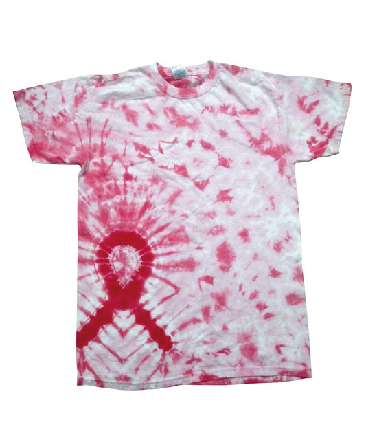 Personalised T-Shirts - Colortone Pink ribbon T