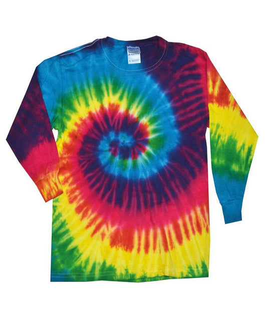 Personalised T-Shirts - Colortone Long sleeve tie-dye T