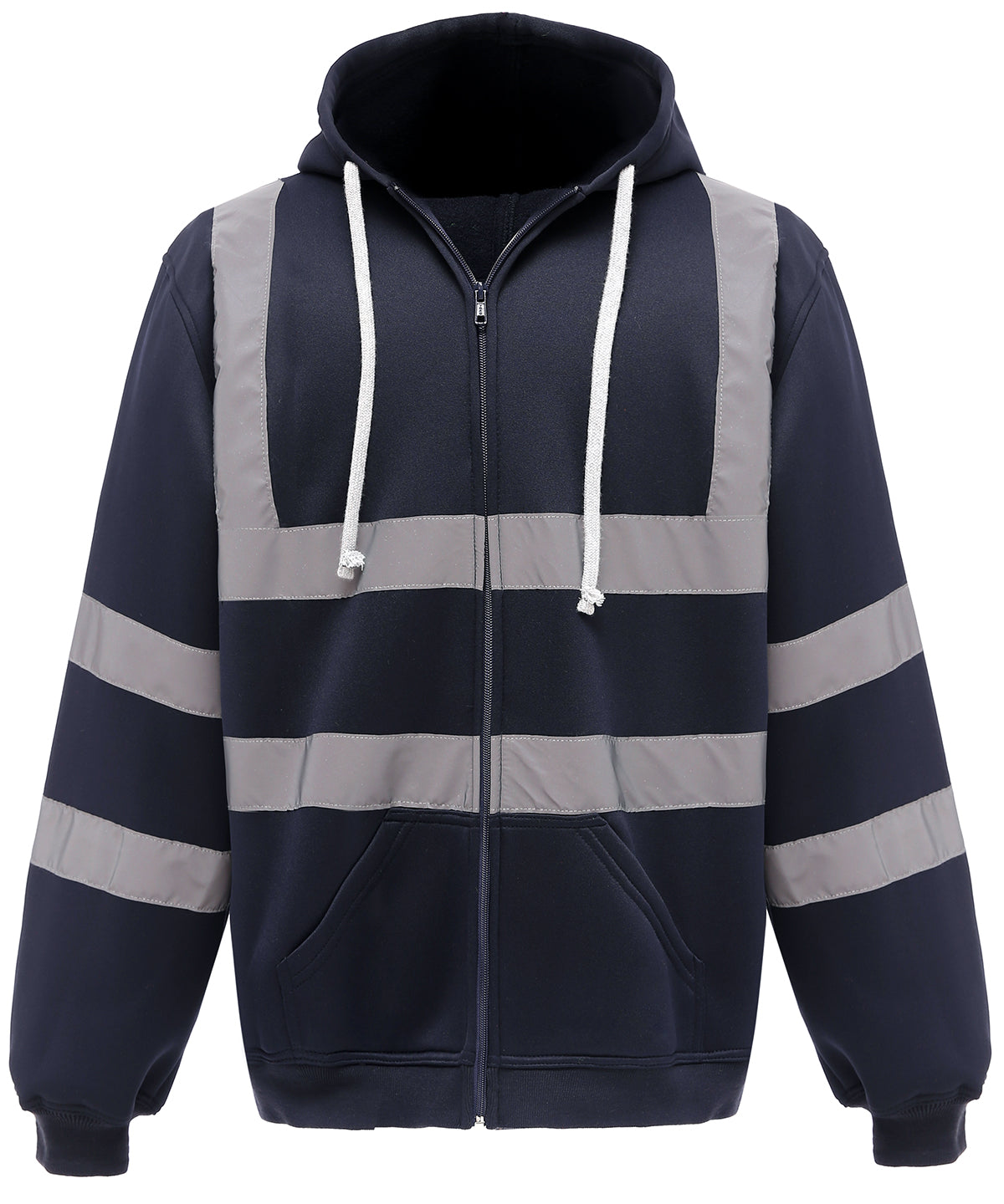 Personalised Hoodies - Black Yoko Hi-vis zip hoodie (HVK07)