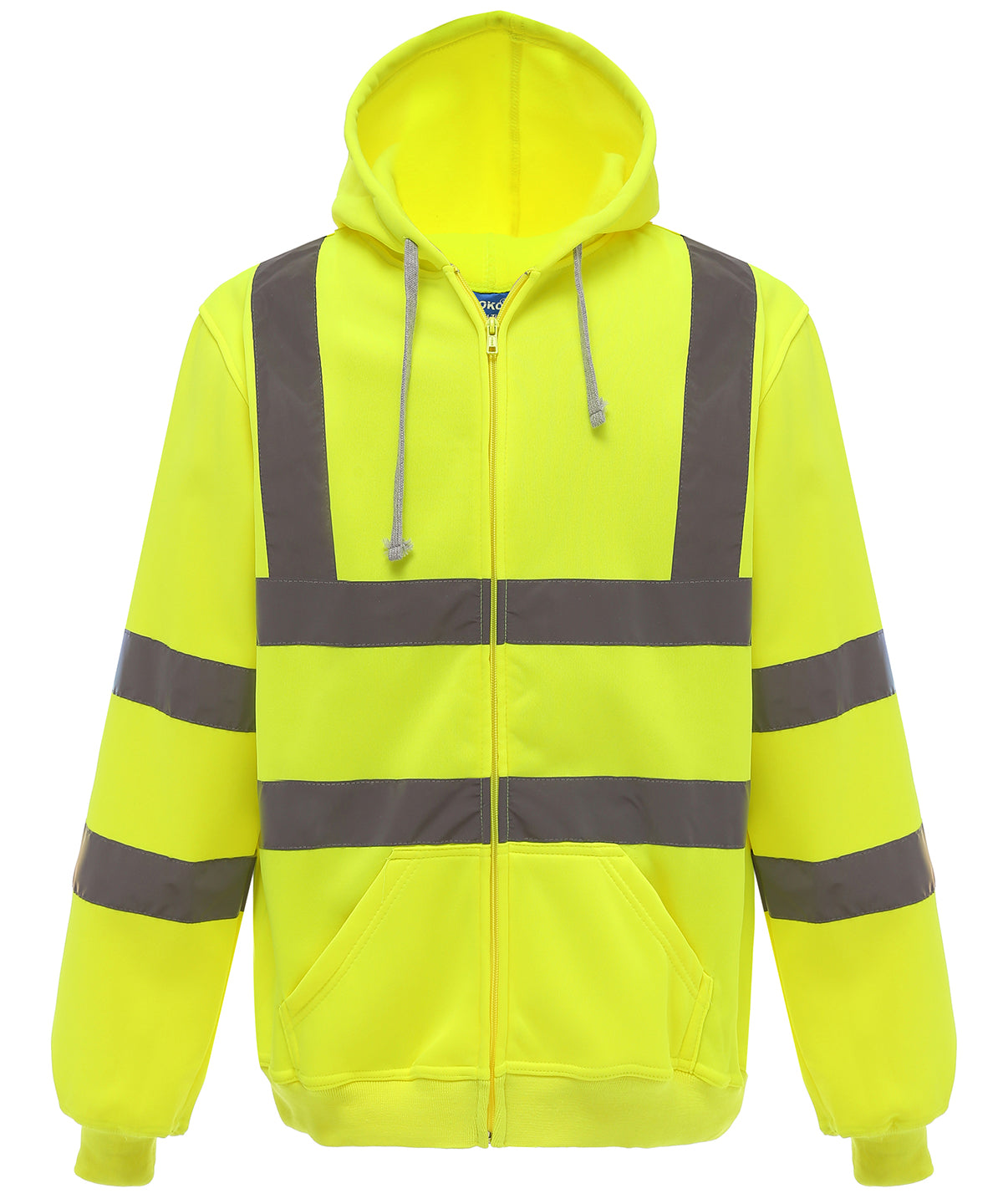 Personalised Hoodies - Black Yoko Hi-vis zip hoodie (HVK07)
