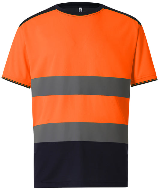 Personalised T-Shirts - Mid Orange Yoko Hi-vis two-tone t-shirt (HVJ400)