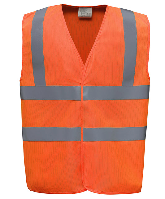 Personalised Safety Vests - Mid Orange Yoko Hi-vis flame-retardant anti-static waistcoat (HVW100ASFR)