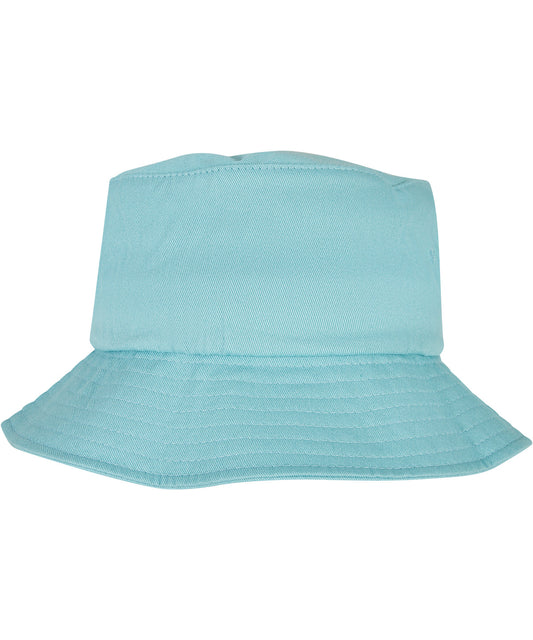 Personalised Hats - Light Blue Flexfit by Yupoong Flexfit cotton twill bucket hat (5003)