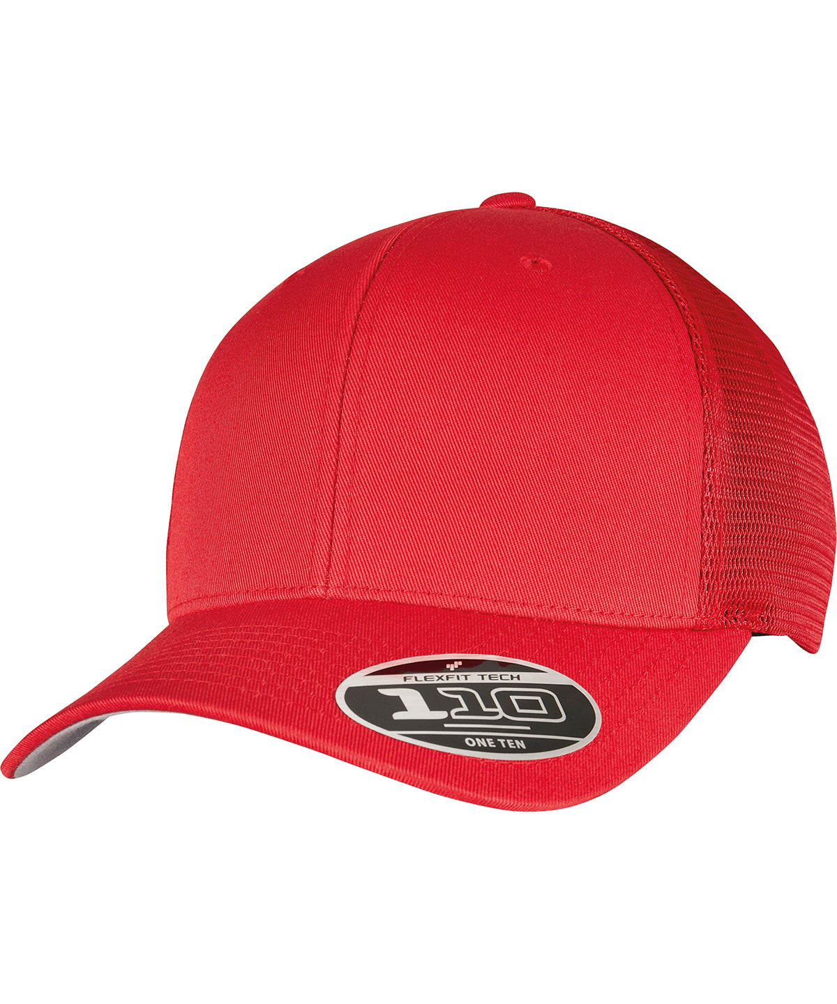 Personalised Caps - Mid Red Flexfit by Yupoong 110 mesh cap (110M)