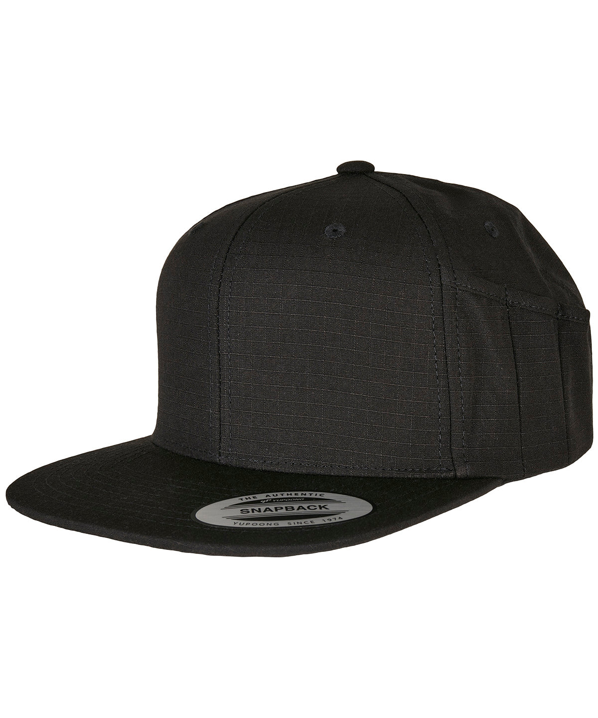 Personalised Caps - Black Flexfit by Yupoong Pencil holder snapback cap