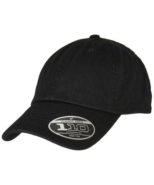 Personalised Caps - Black Flexfit by Yupoong Eco washing 110 unstructured alpha cap