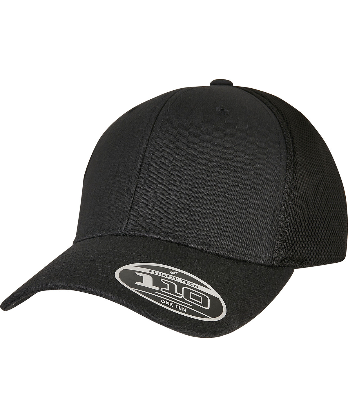 Personalised Caps - Black Flexfit by Yupoong 110 Flexfit Ripstop mesh cap (110RM)
