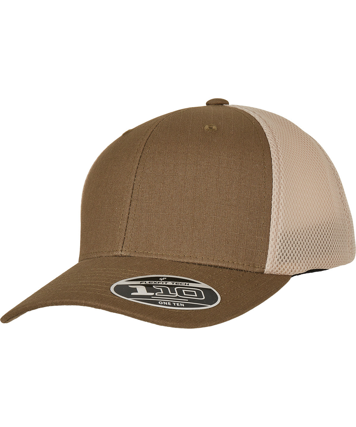 Personalised Caps - Dark Brown Flexfit by Yupoong 110 Flexfit Ripstop mesh cap (110RM)
