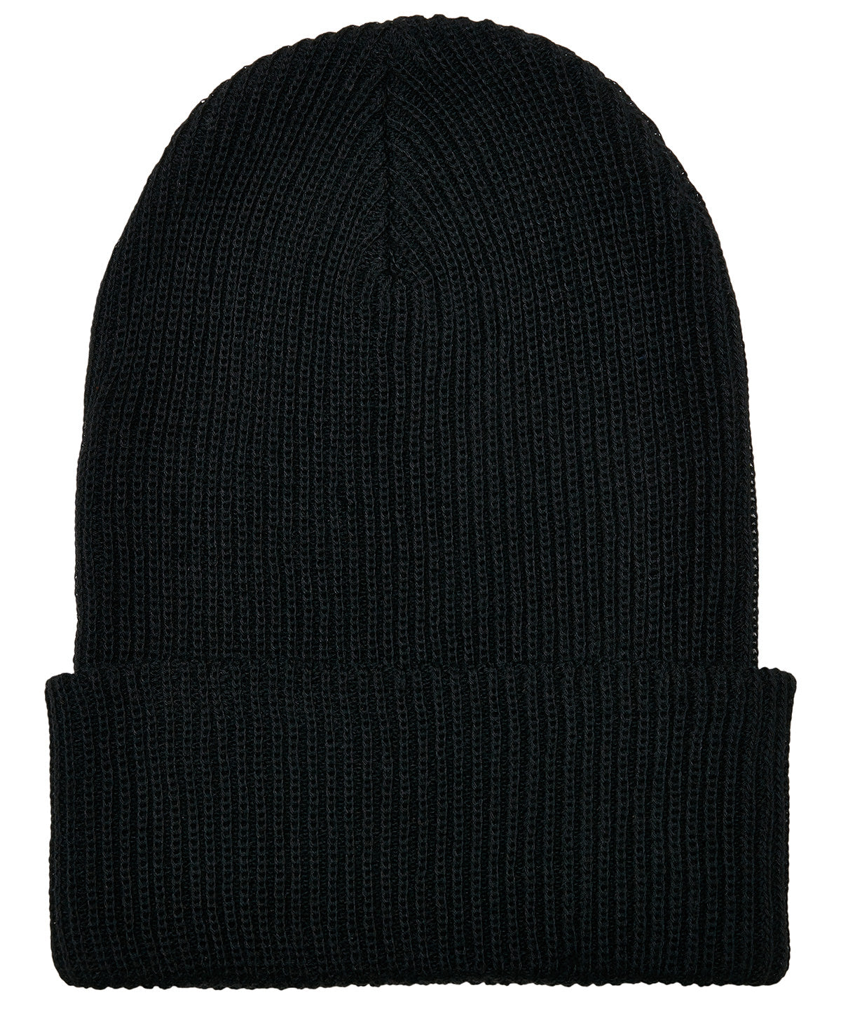 Personalised Hats - Black Flexfit by Yupoong Recycled yarn ribbed knit beanie (1504RY)