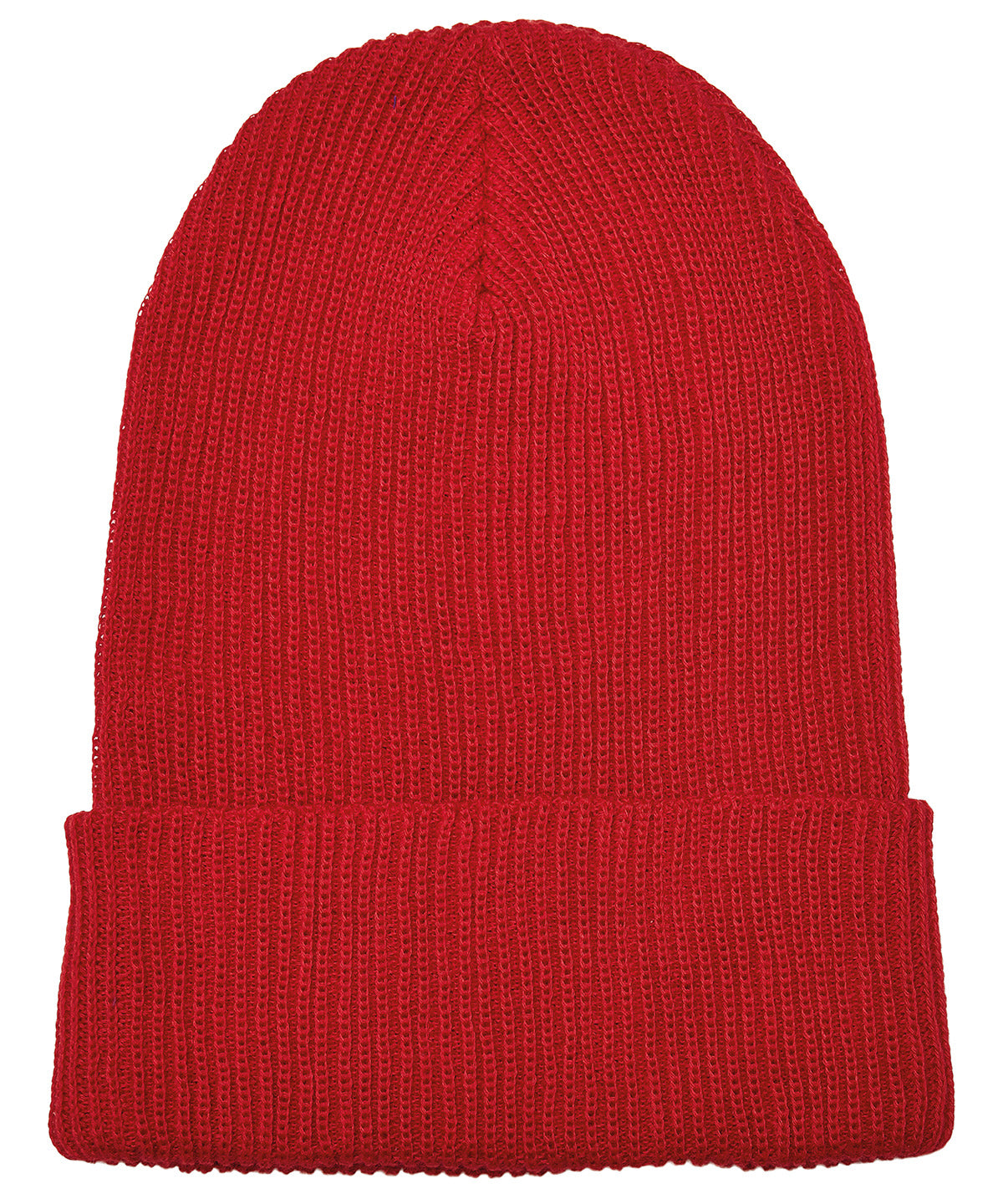 Personalised Hats - Mid Red Flexfit by Yupoong Recycled yarn ribbed knit beanie (1504RY)