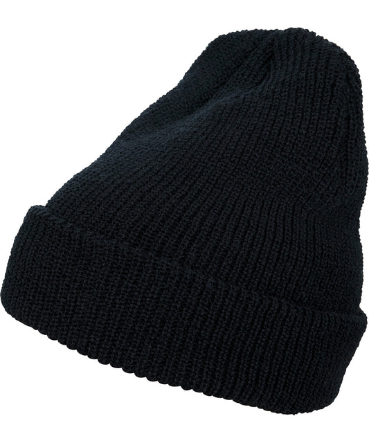 Personalised Hats - Black Flexfit by Yupoong Long knit beanie (1545K)