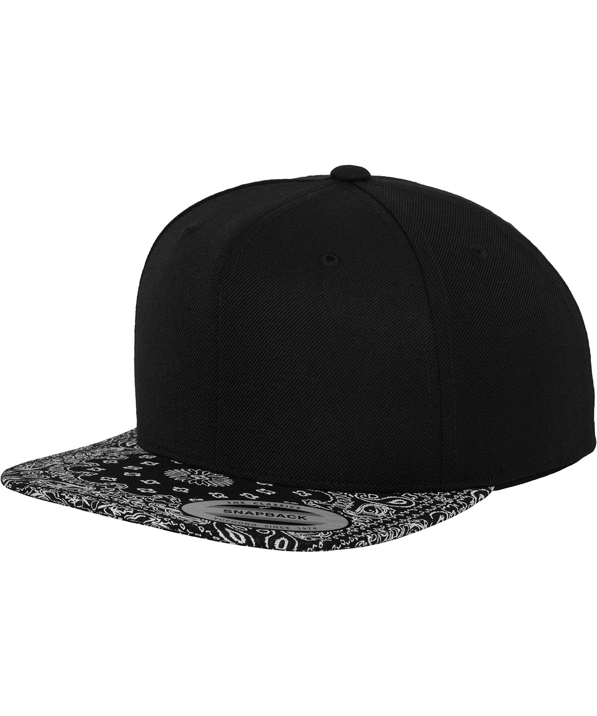 Personalised Caps - Black Flexfit by Yupoong Bandana snapback (6089BD)