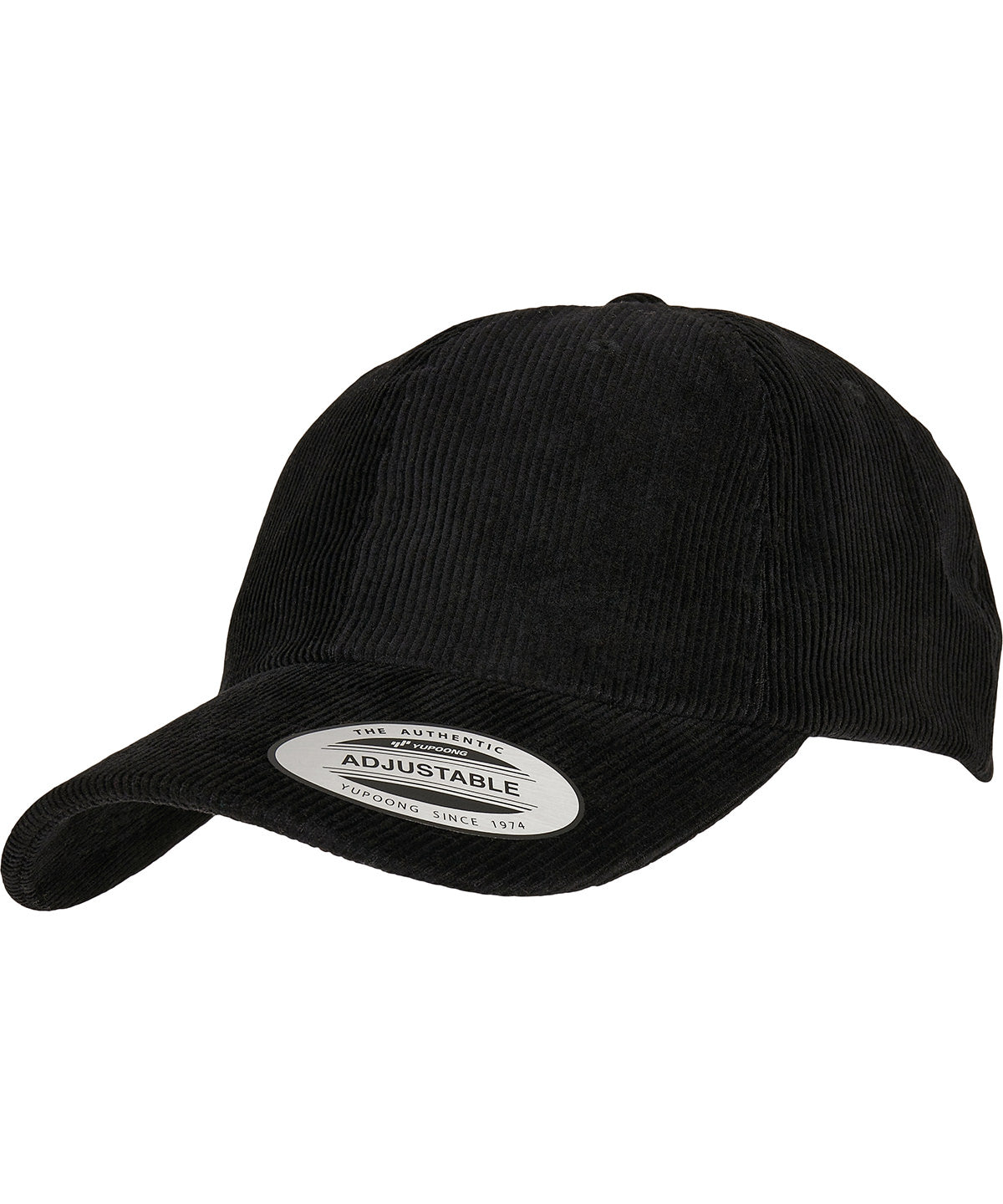 Personalised Caps - Black Flexfit by Yupoong Low-profile corduroy dad cap (6245CD)