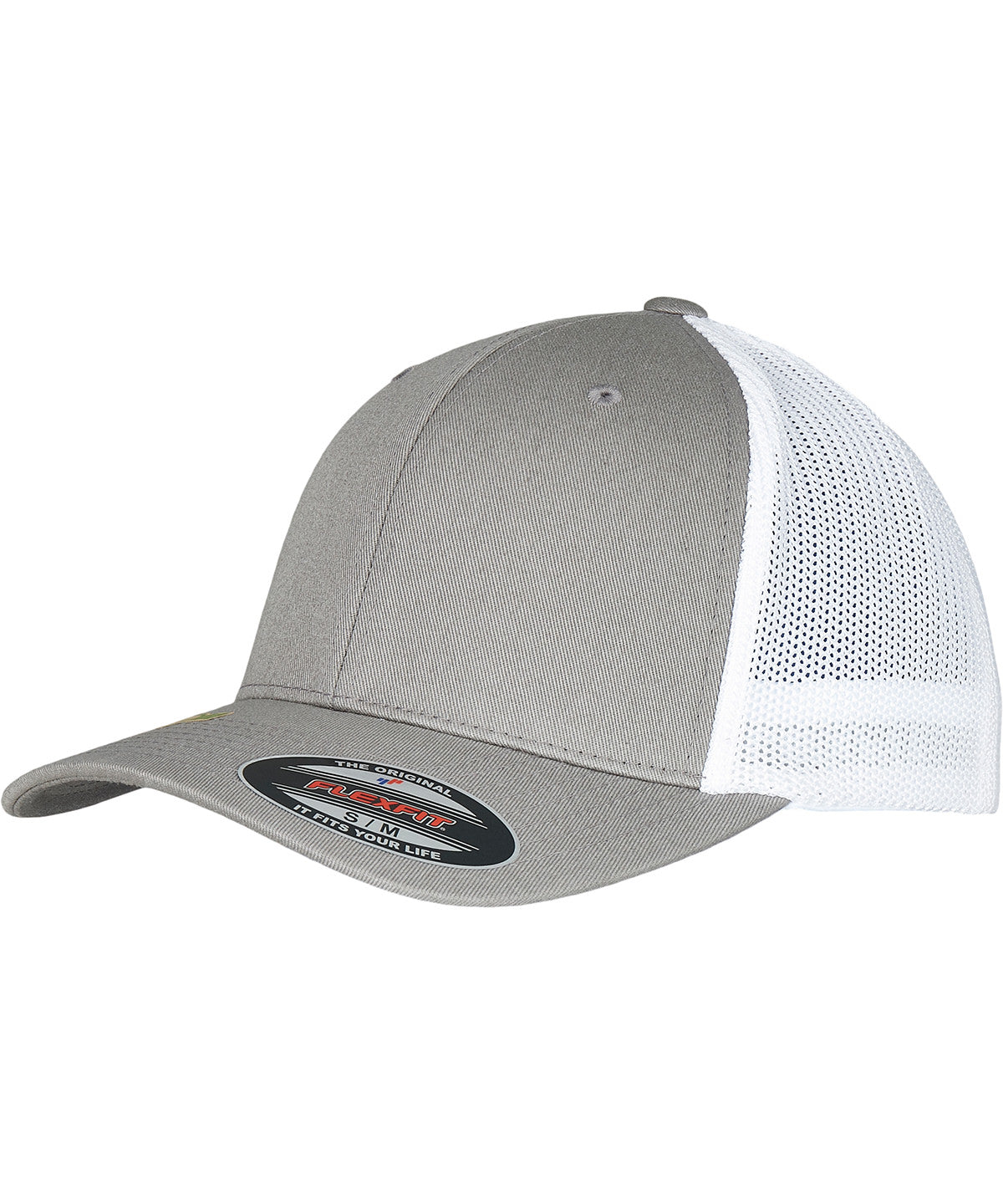 Personalised Caps - Mid Grey Flexfit by Yupoong Flexfit trucker recycled mesh (6511RM)