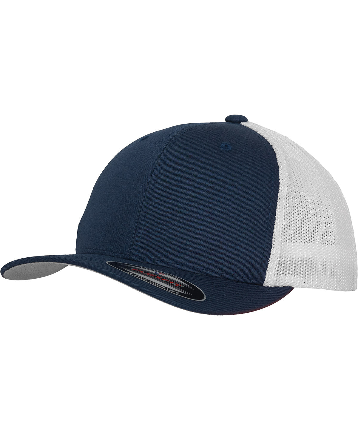 Personalised Caps - Navy Flexfit by Yupoong Flexfit trucker mesh 2-tone (6511T)