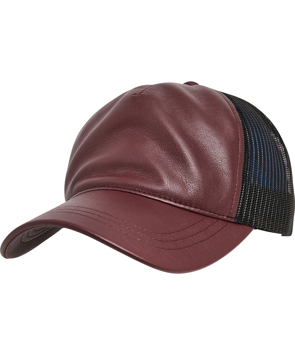 Personalised Caps - Flexfit by Yupoong Synthetic leather trucker (6606LT)