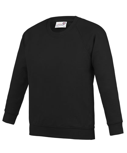 Personalised Sweatshirts - Black AWDis Academy Kids Academy raglan sweatshirt
