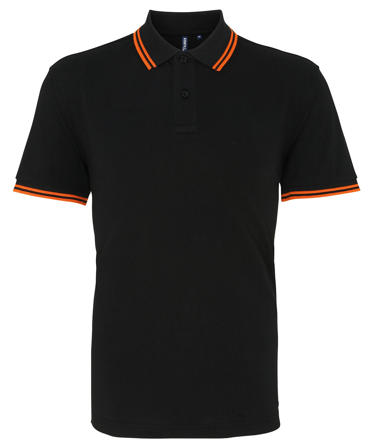 Personalised Polo Shirts - Black Asquith & Fox Men's classic fit tipped polo