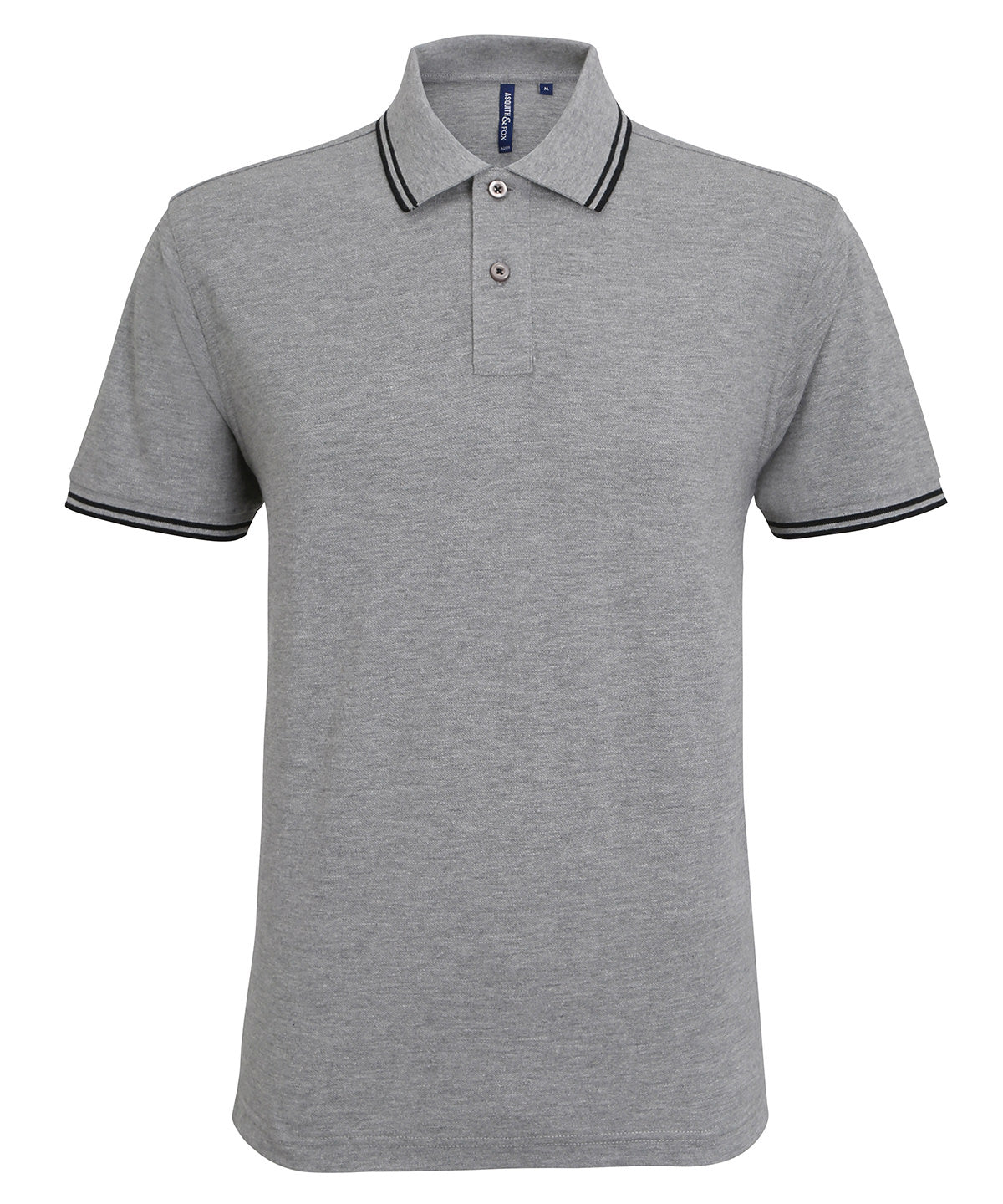 Personalised Polo Shirts - Black Asquith & Fox Men's classic fit tipped polo