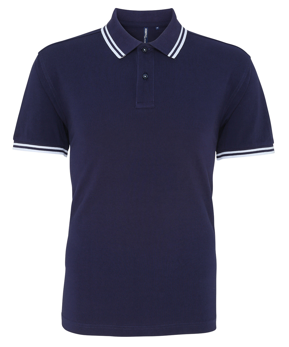 Personalised Polo Shirts - Black Asquith & Fox Men's classic fit tipped polo