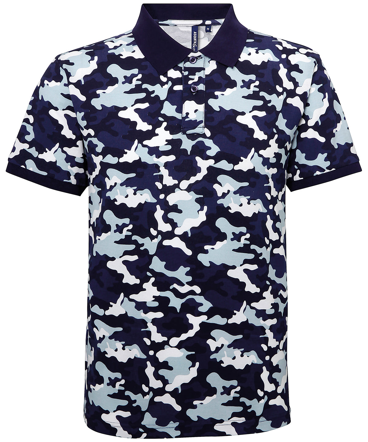 Personalised Polo Shirts - Camouflage Asquith & Fox Men's camo piqué polo
