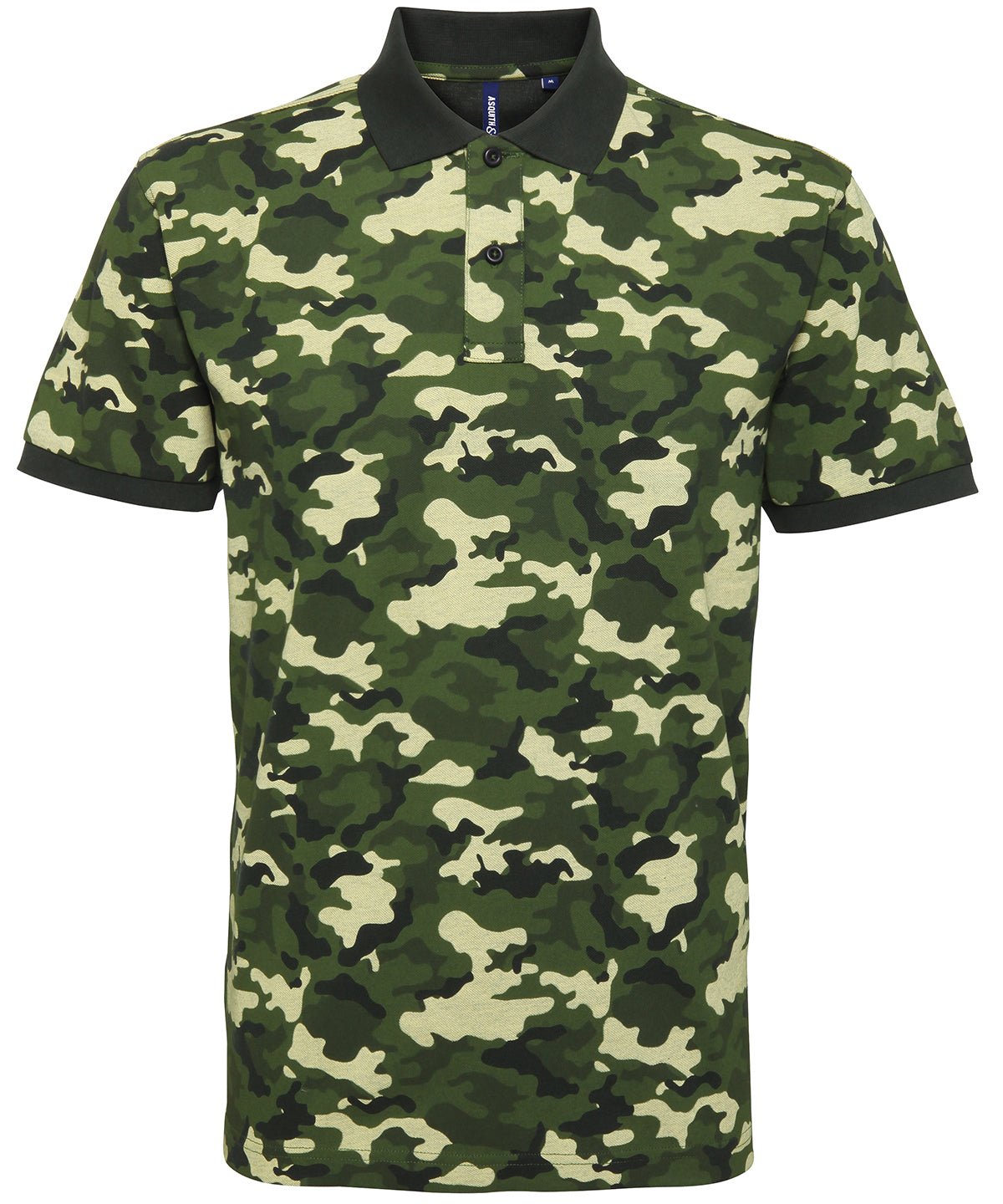 Personalised Polo Shirts - Camouflage Asquith & Fox Men's camo piqué polo