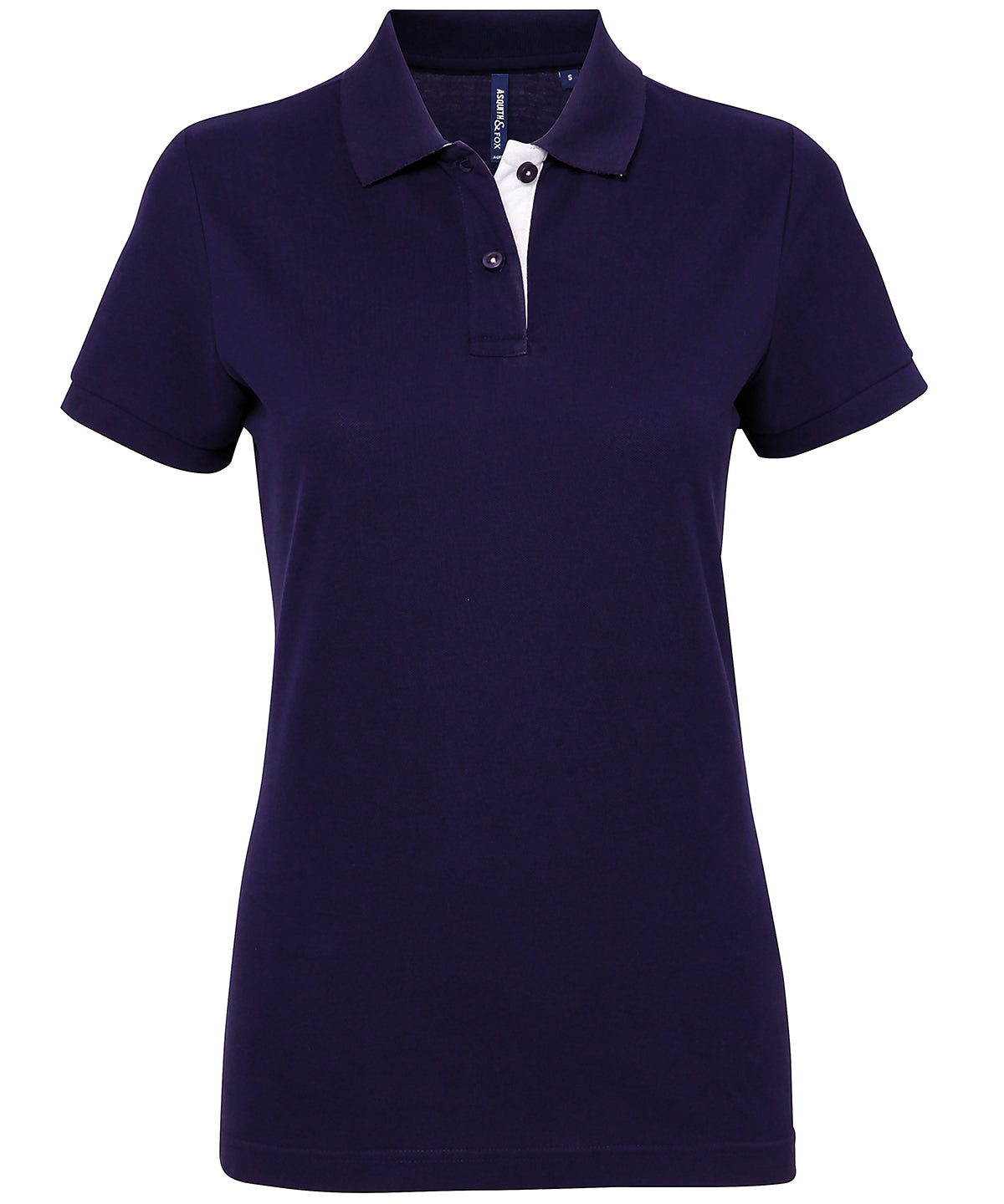 Personalised Polo Shirts - Black Asquith & Fox Women's contrast polo