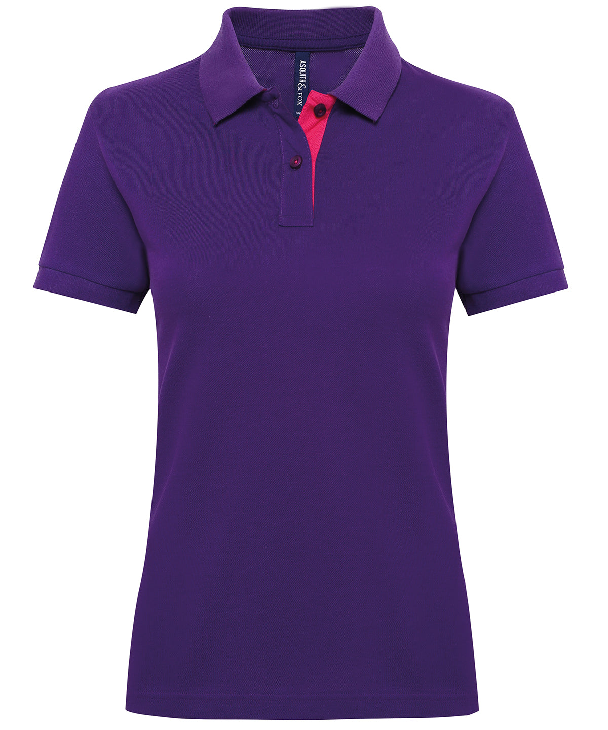 Personalised Polo Shirts - Black Asquith & Fox Women's contrast polo