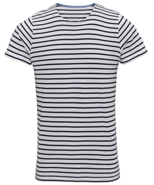 Personalised T-Shirts - Stripes Asquith & Fox Men's Marinière coastal short sleeve tee