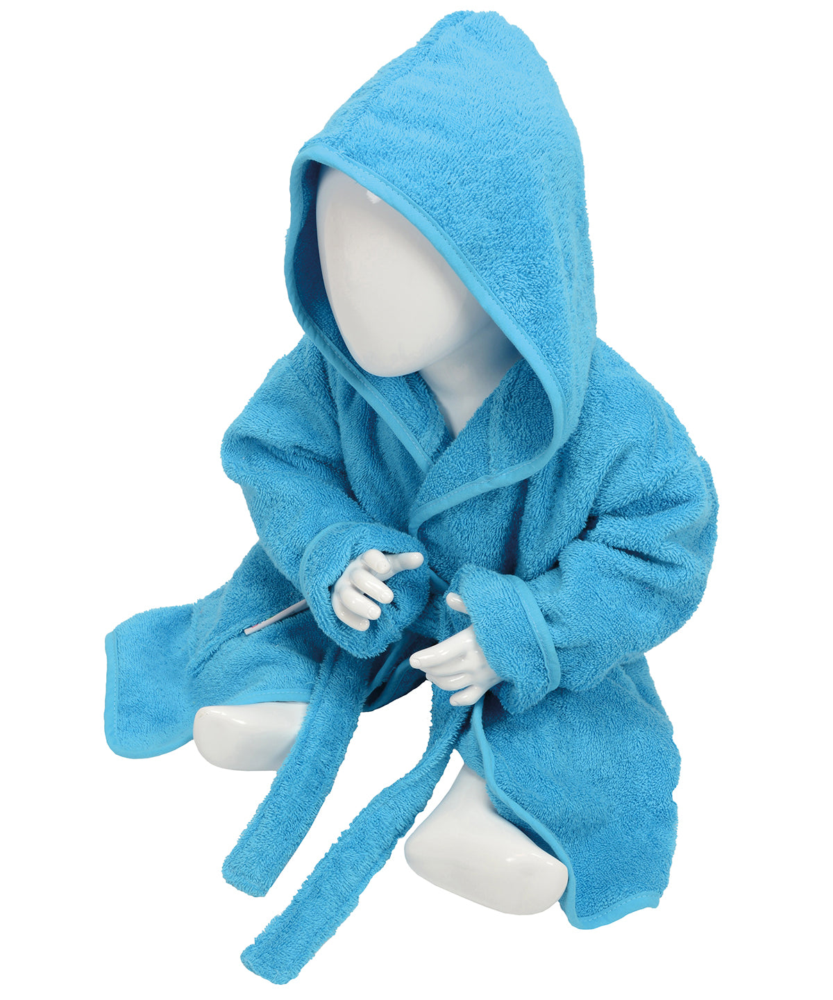 Personalised Robes - Turquoise A&R Towels ARTG® Babiezz® hooded bathrobe