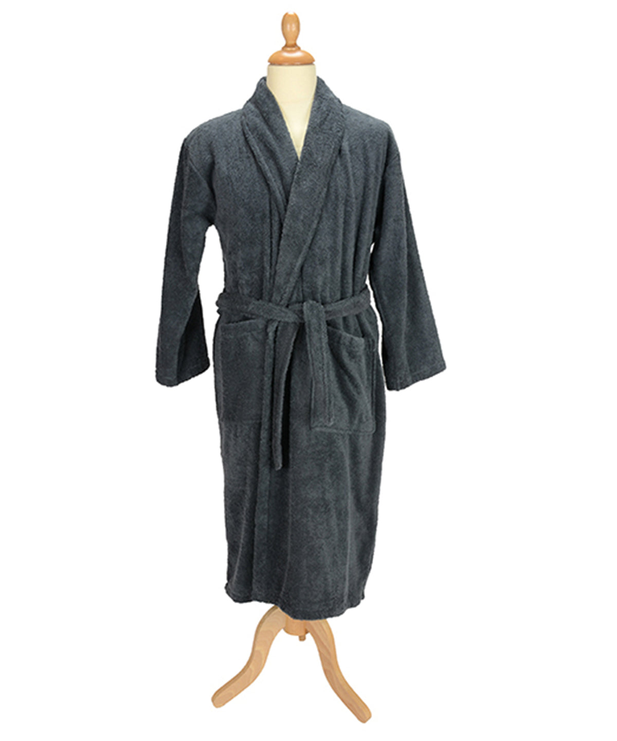 Personalised Robes - Black A&R Towels ARTG® Bath robe with shawl collar