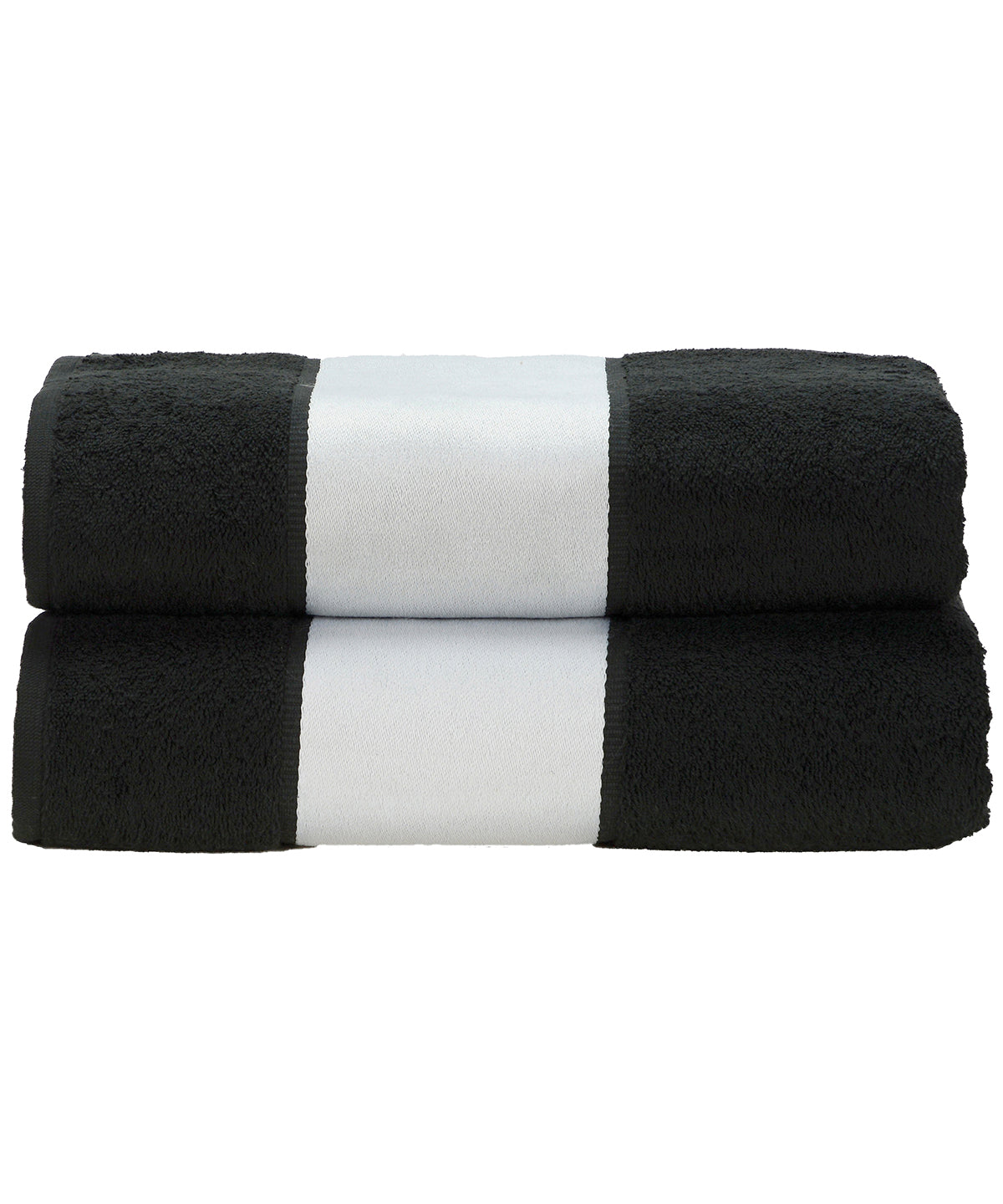 Personalised Towels - Black A&R Towels ARTG® SUBLI-Me® bath towel
