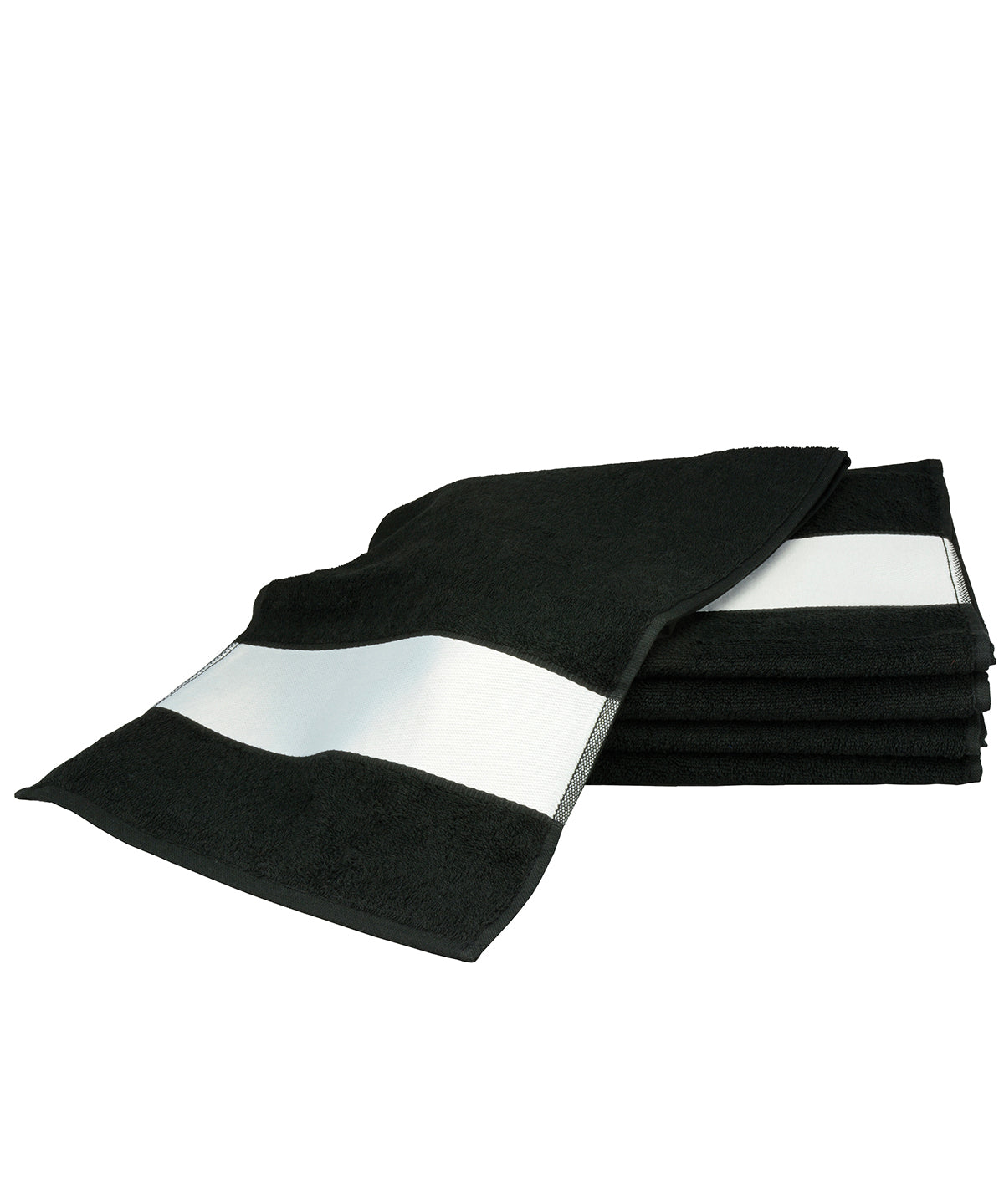 Personalised Towels - Black A&R Towels ARTG® SUBLI-Me® sport towel