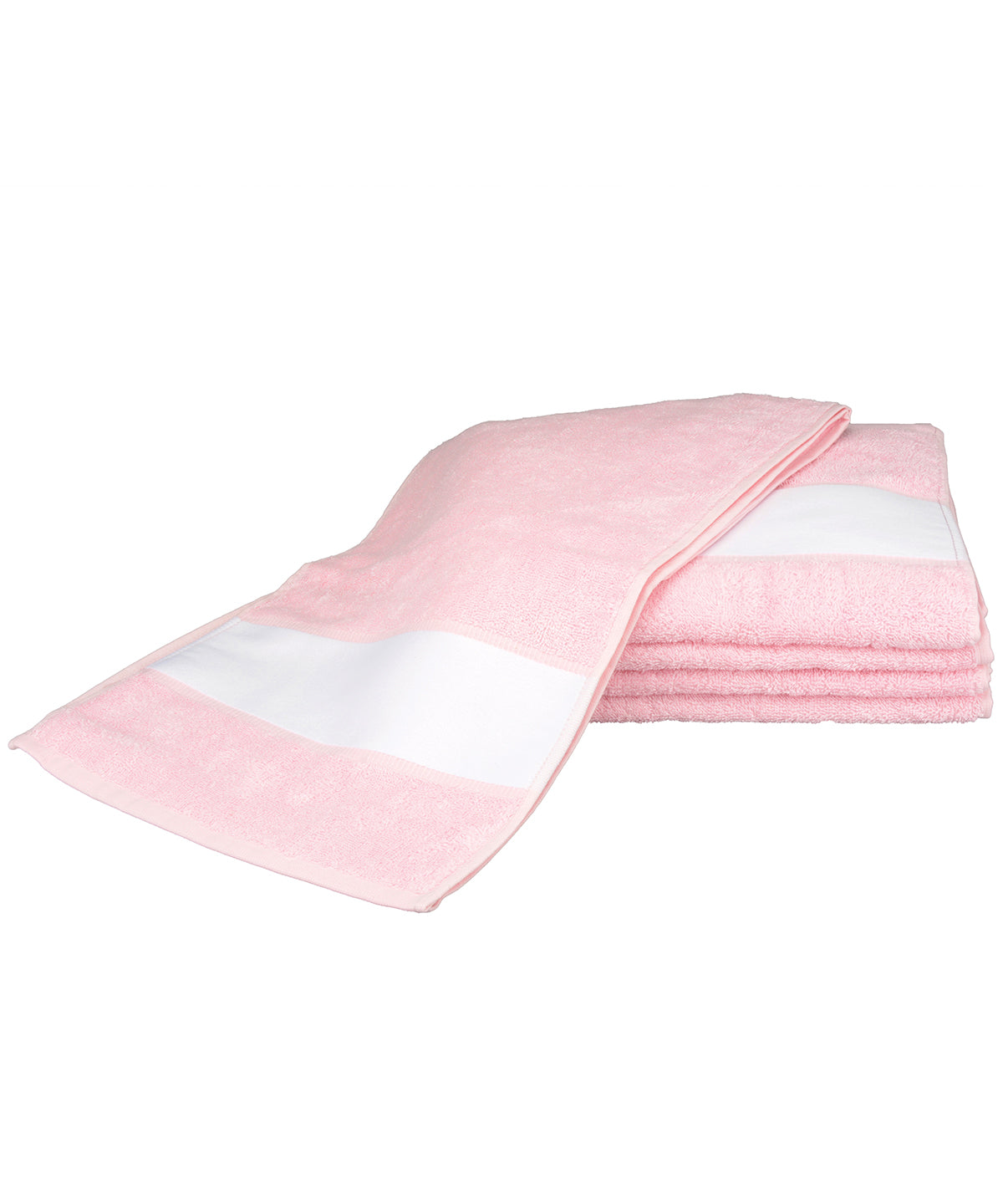 Personalised Towels - Light Pink A&R Towels ARTG® SUBLI-Me® sport towel
