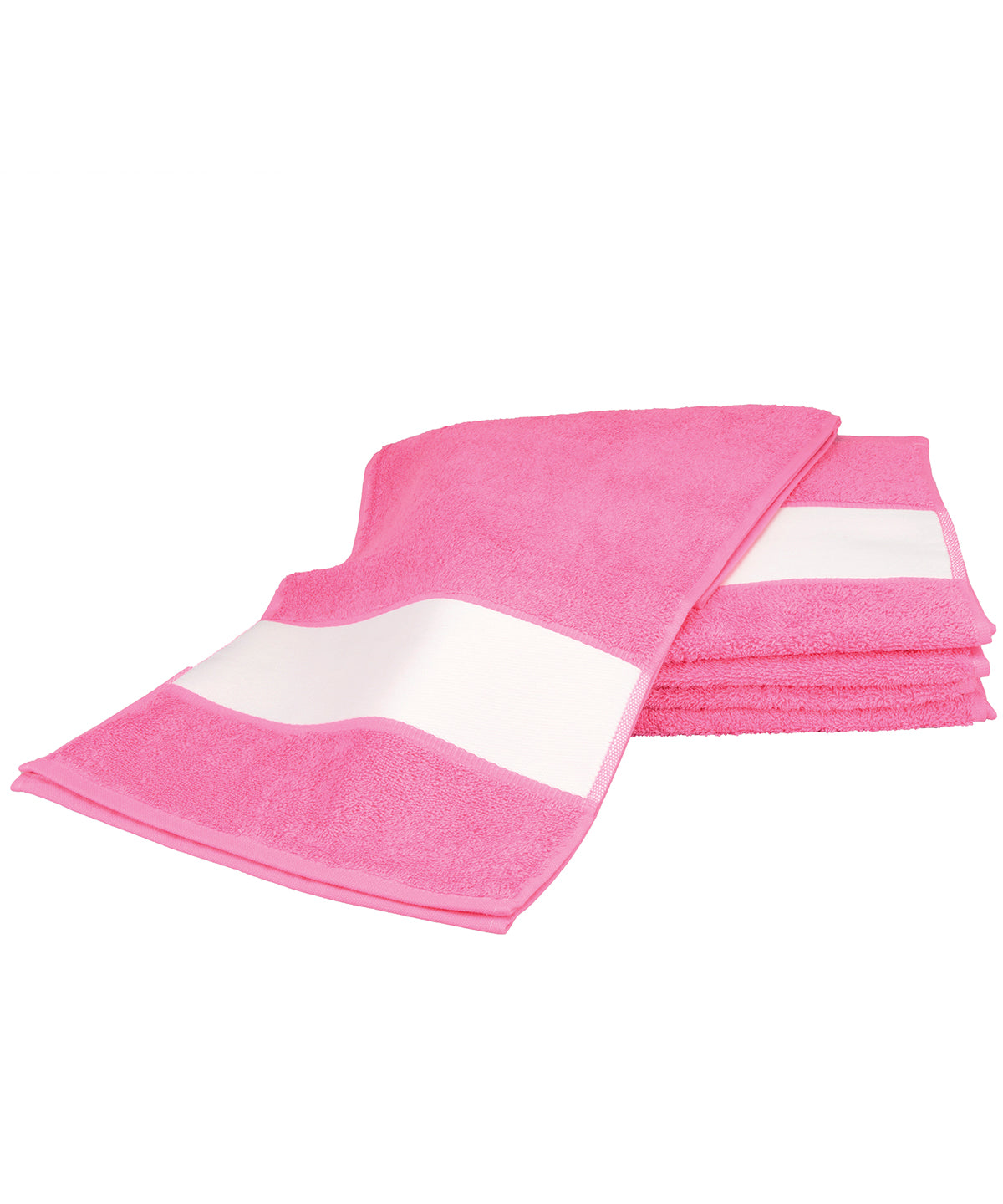 Personalised Towels - Mid Pink A&R Towels ARTG® SUBLI-Me® sport towel
