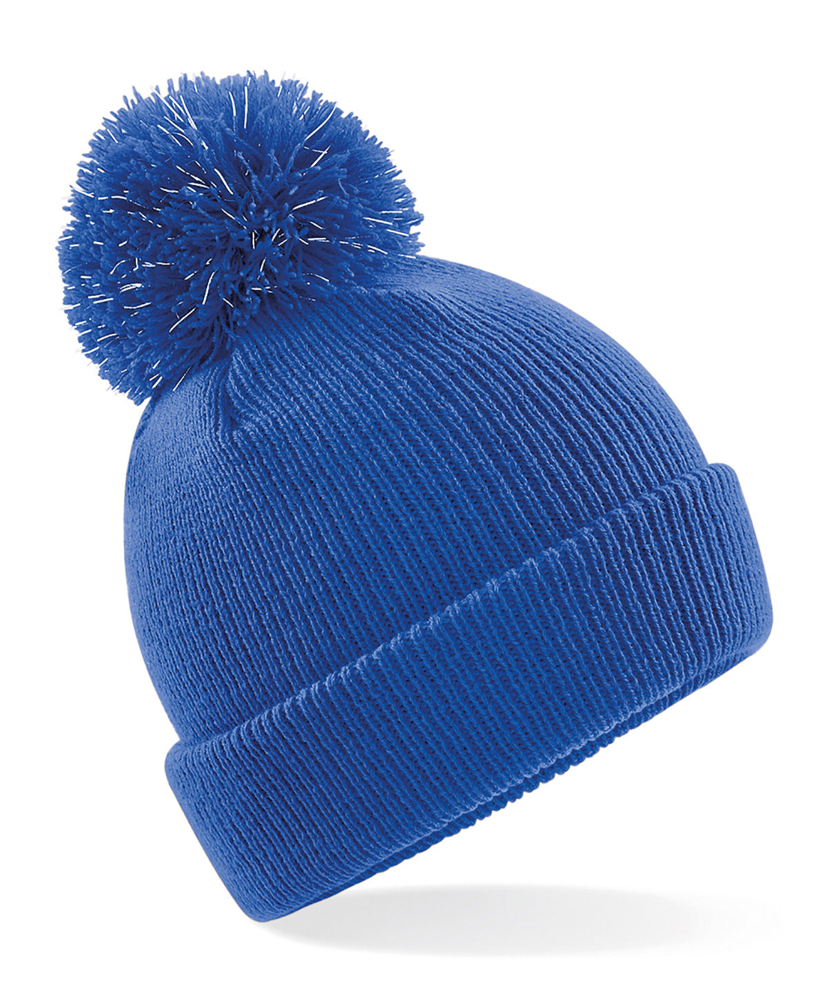 Personalised Hats - Royal Beechfield Junior reflective bobble beanie